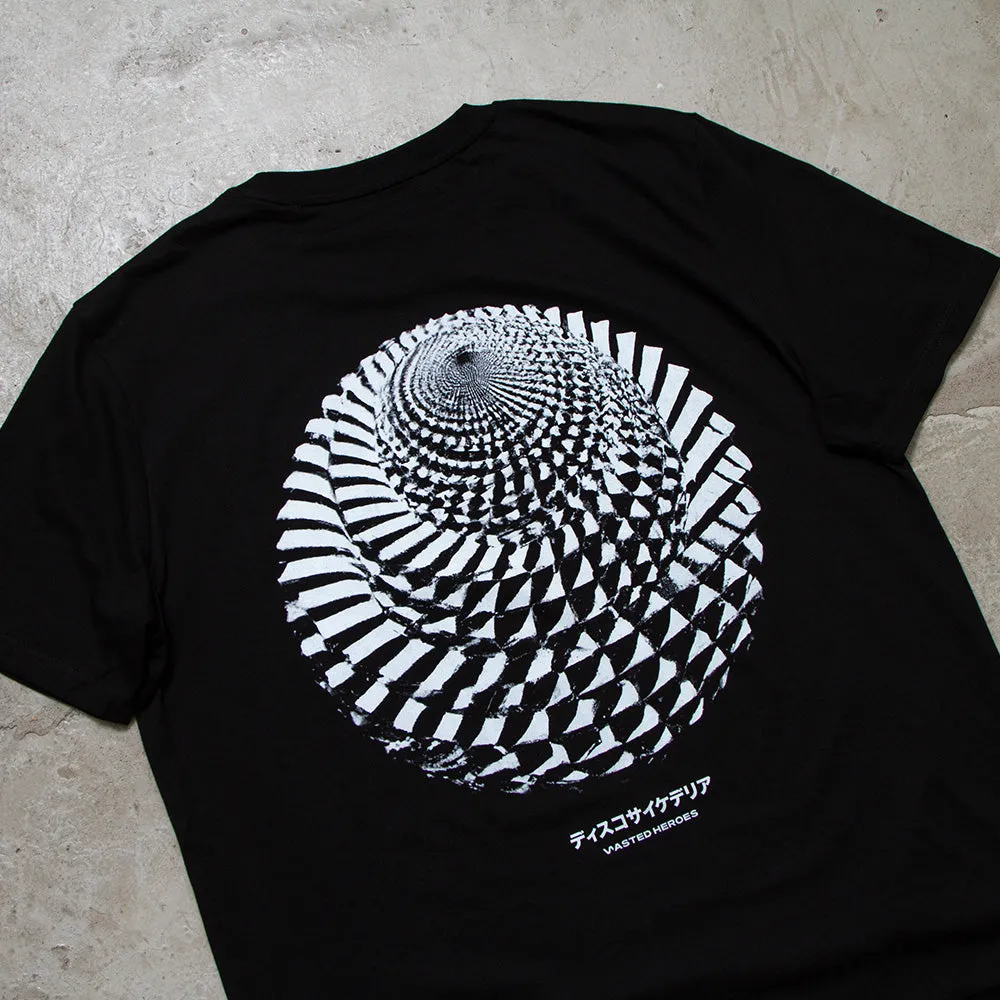 035 Disco Psychedelia Back Print - Tshirt - Black