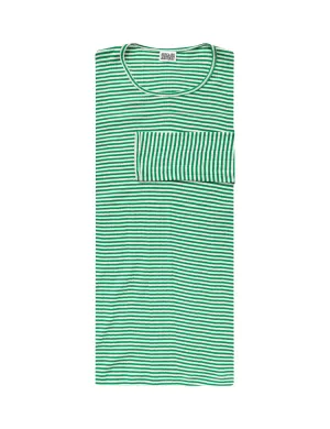 101 Fine Stripe, Green/Ecru