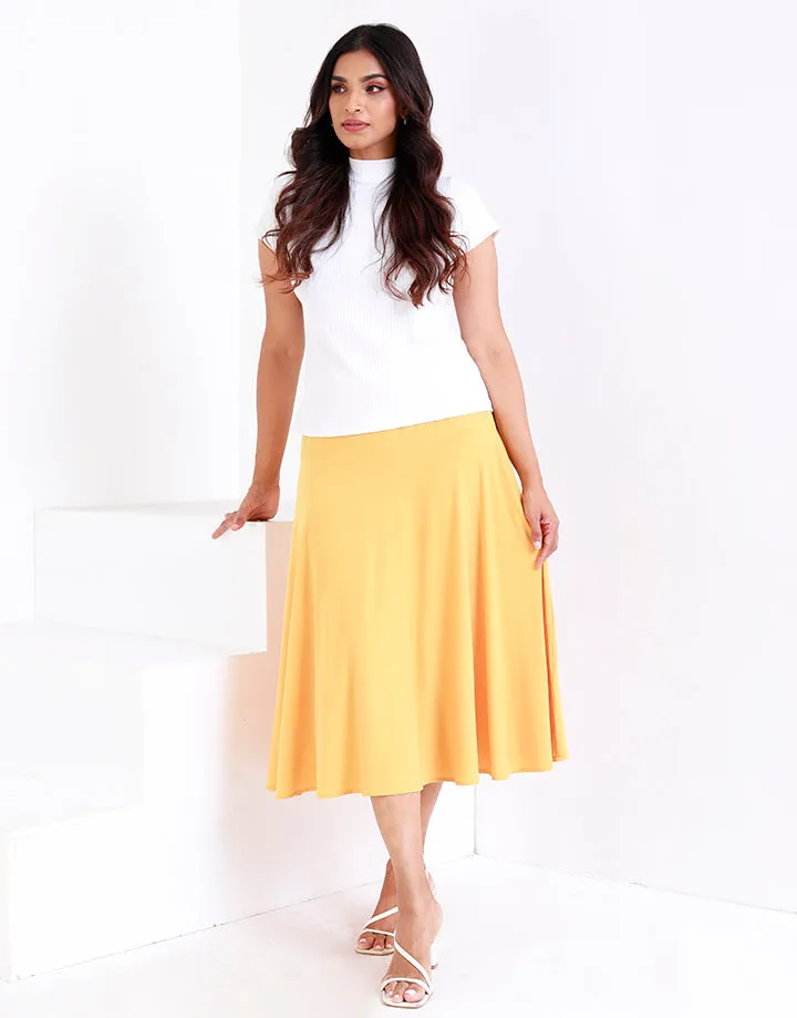 4 Way Stretch Flared Skirt