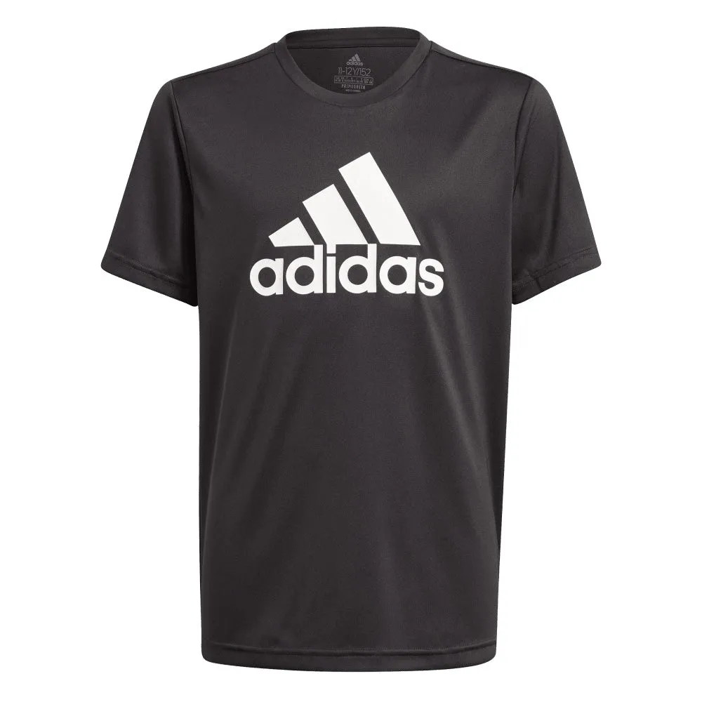 ADIDAS BOS BASICS KIDS BLACK/WHITE T SHIRT