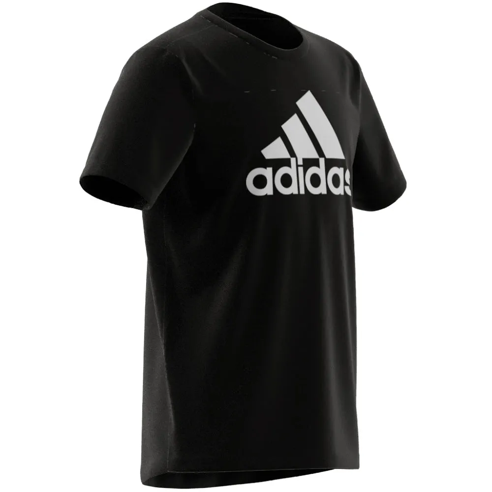 ADIDAS BOS BASICS KIDS BLACK/WHITE T SHIRT