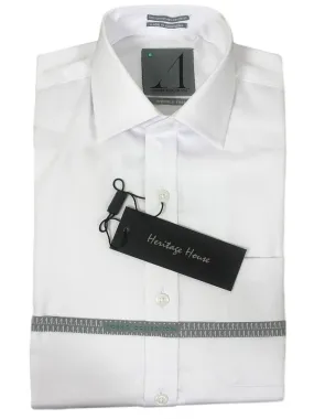 Alviso 21435 Boy's Dress Shirt - Solid Broadcloth - White