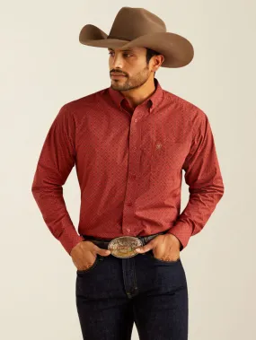 Ariat 10052372 Mens Classic Fit Long Sleeve Shirt Red