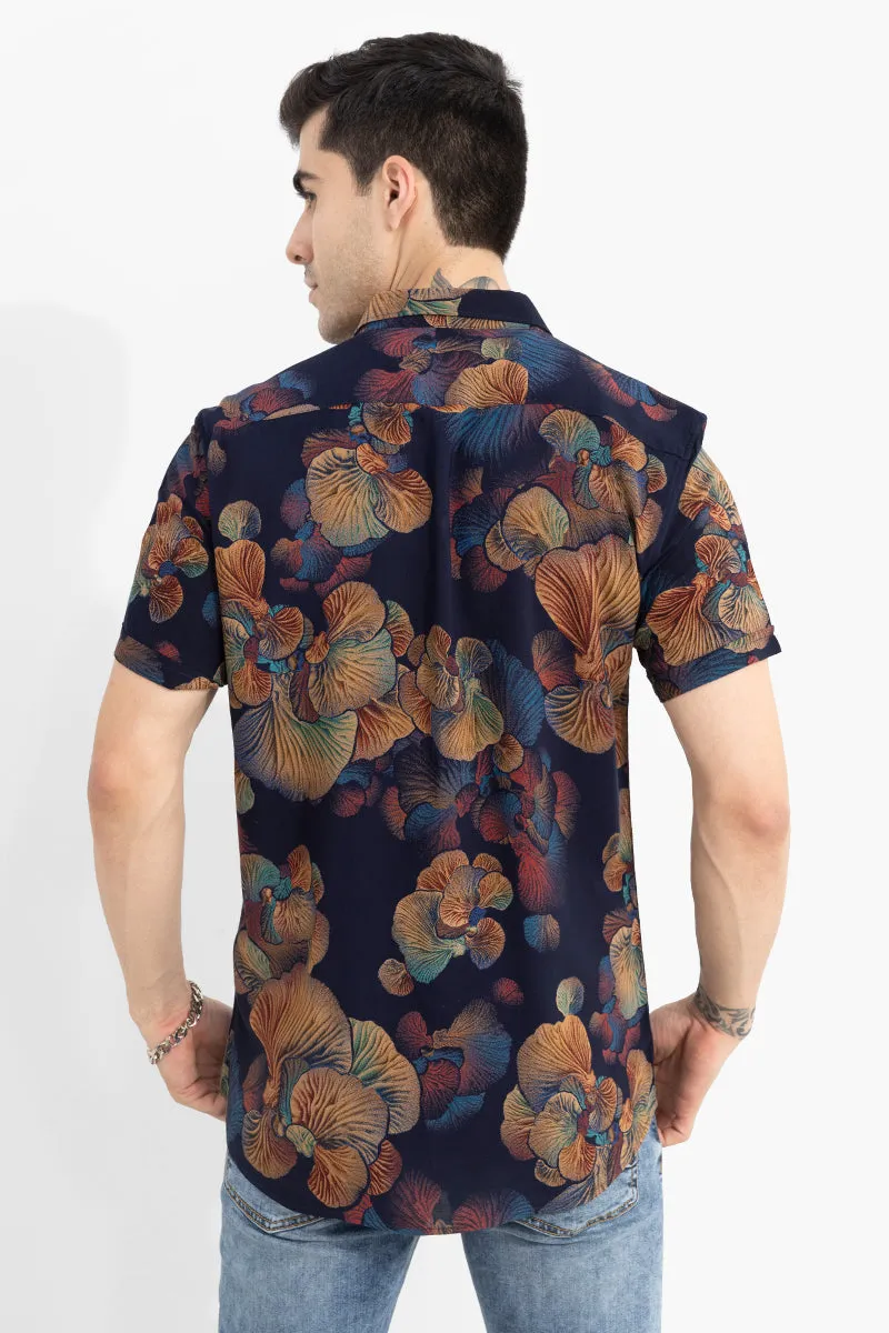 Aspen Leaf Navy Shirt