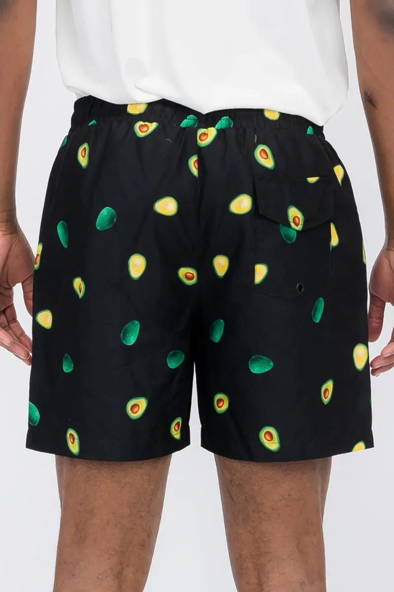 AVOCADO PRINT SWIM SHORTS