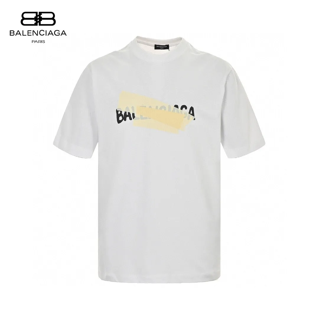 Balenciaga Tape Logo T-Shirt (White)