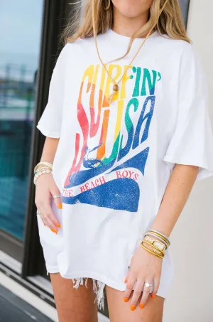 Beach Boys Surfin' USA Graphic Tee -White