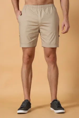 Beige Cotton Shorts