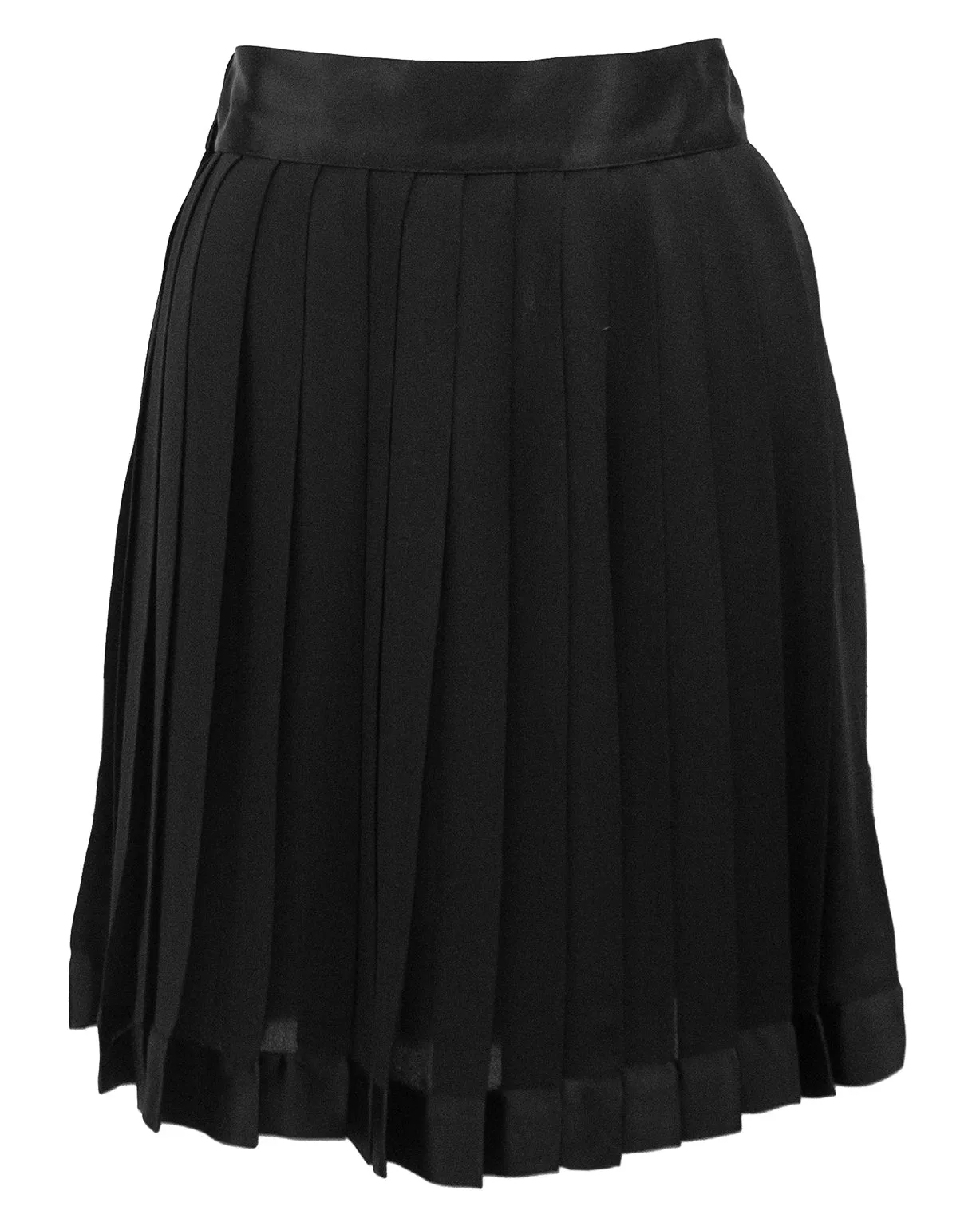 Black Silk Chiffon Skirt