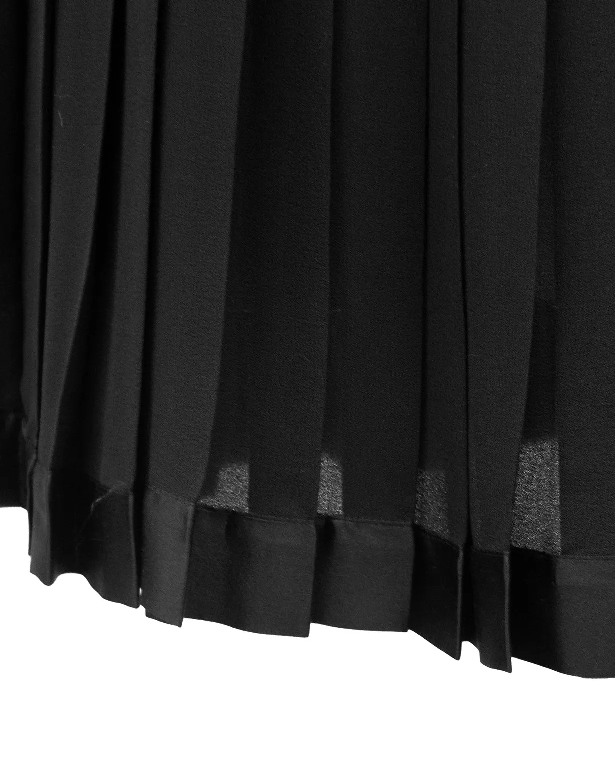 Black Silk Chiffon Skirt