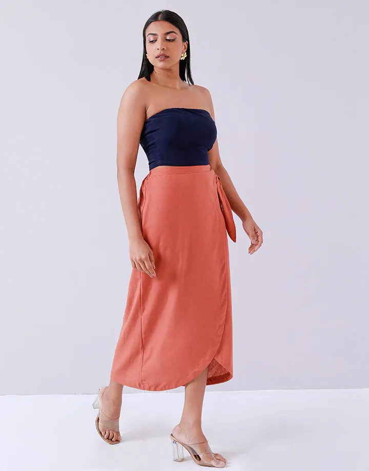 Blend Bow Tie Wrap Vegan Skirt