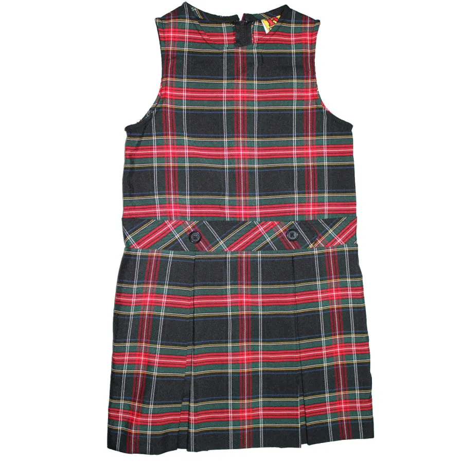 Bold Copy of Girls High-Neck Pleated Plaid Jumper