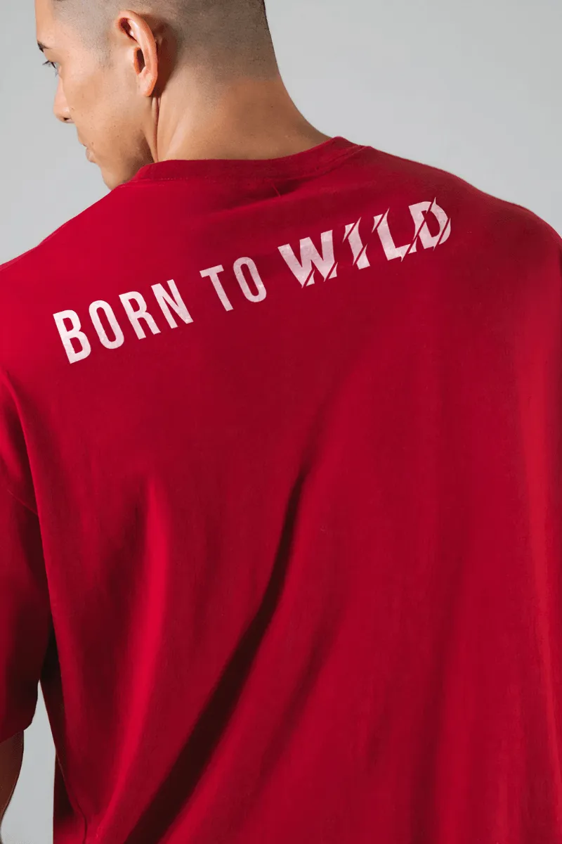 Born To Wild Oversized T-shirt (RED)