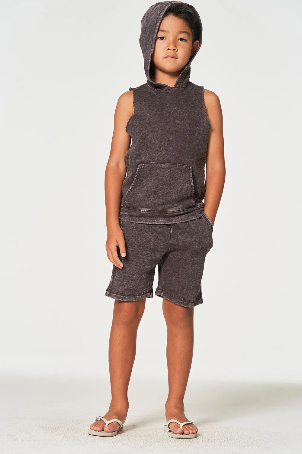 Boys Linen French Terry Beach Shorts