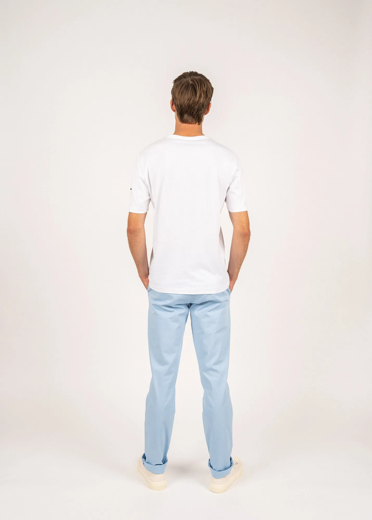 Cyprien t-shirt with boat print - in Pima cotton (BLANC)