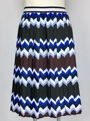 eloquii Size 18W Black & Blue Chevron Stripe Skirt