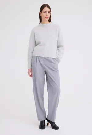 Hudd Shimmer Wool Sweater - Frost Grey