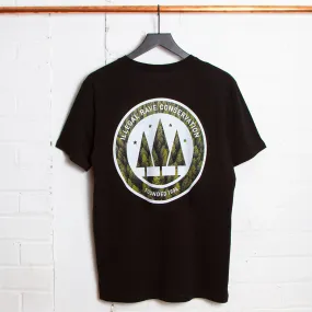 Illegal Rave Forest Back Print - Tshirt - Black