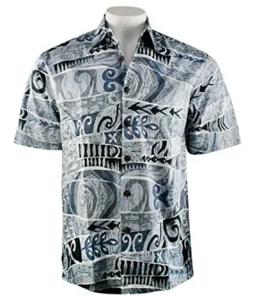 Kahala Sportswear Pacific Beat, Relaxed Fit, Matched Pocket Hawaiian Shirt