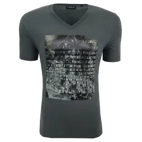 Mens Kenneth Cole New York V-Neck T-Shirt with Graphic Design - Wear It