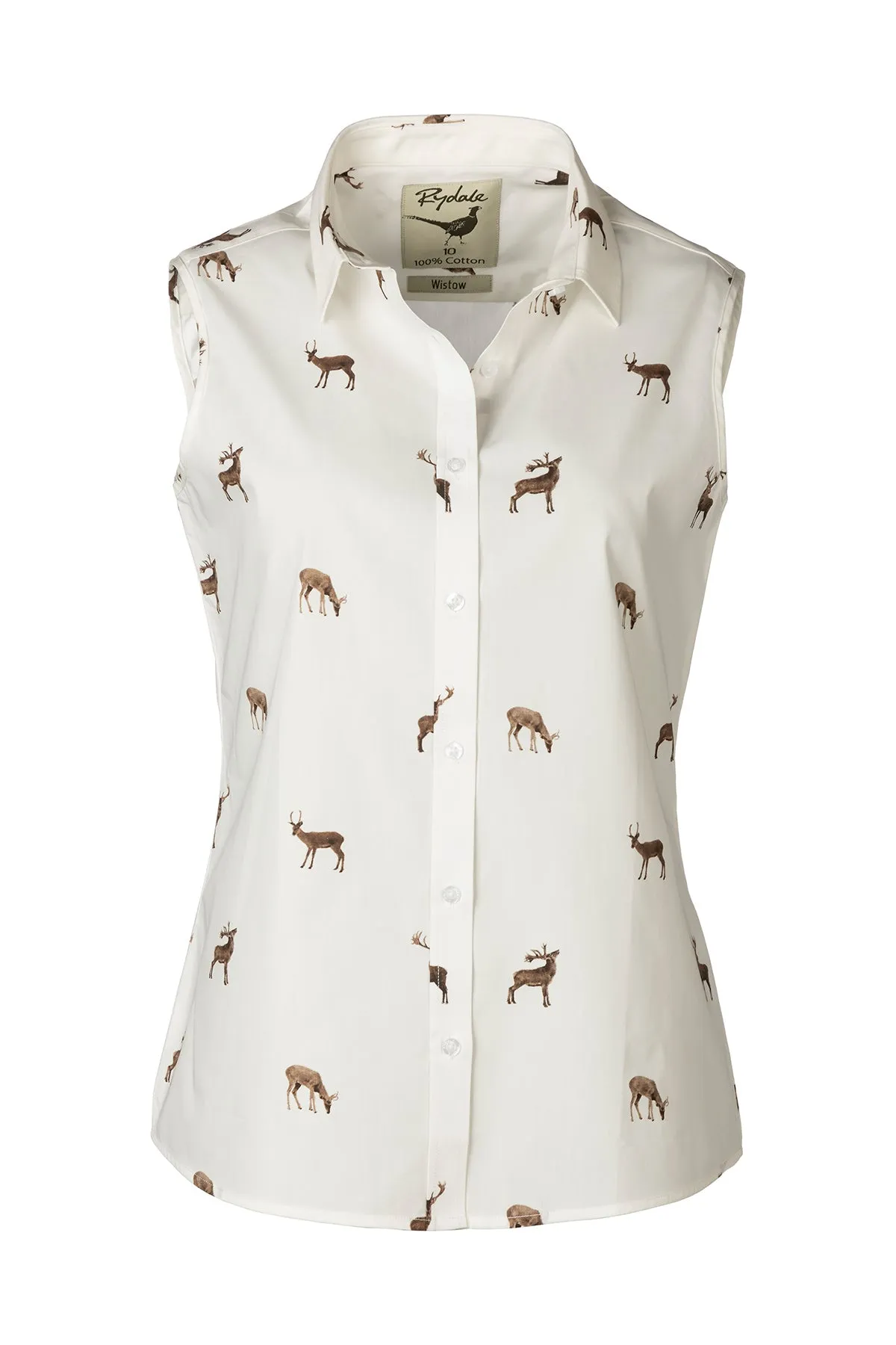 Ladies Sleeveless Shirt With Collar - Wistow II