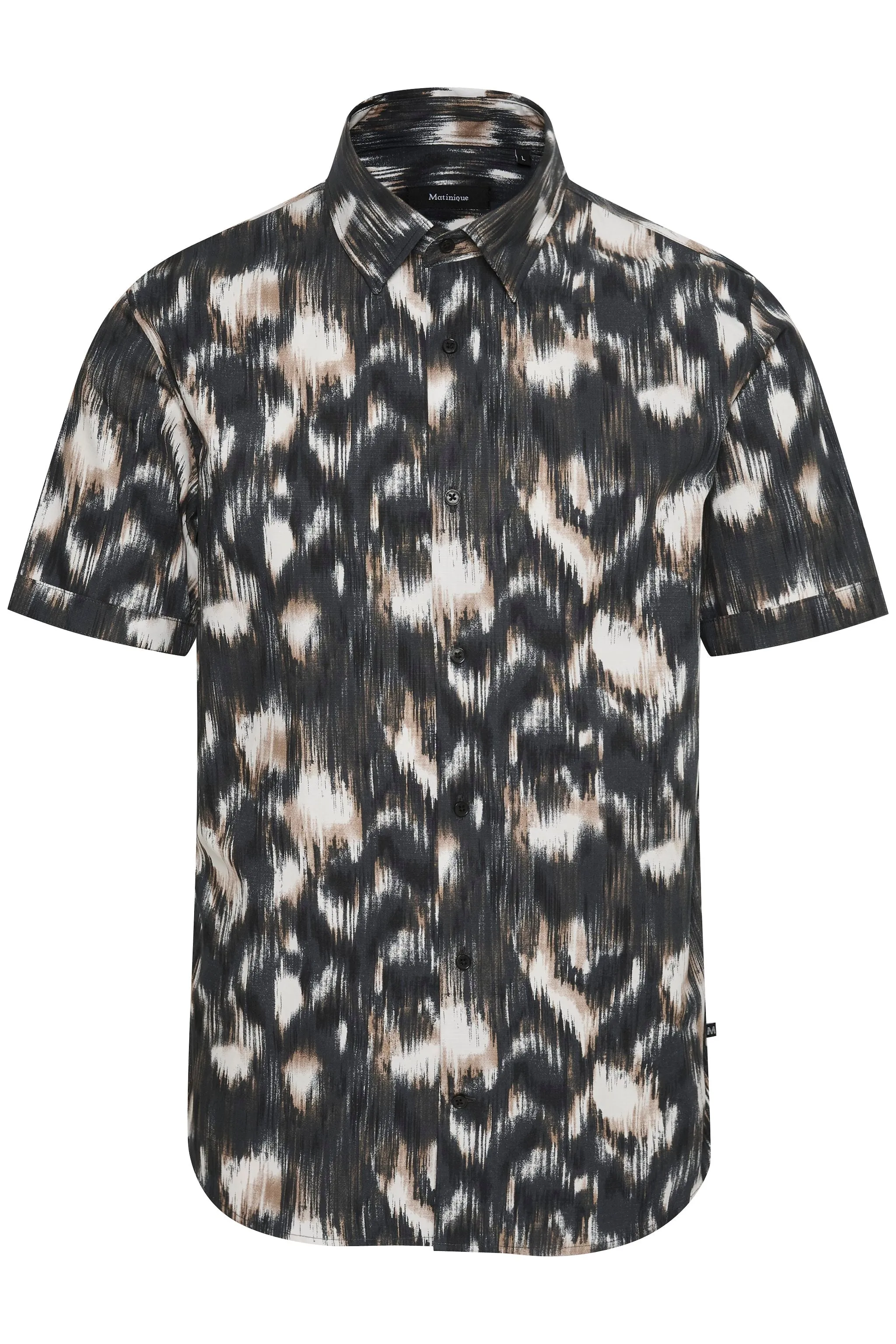 Matinique Motion Blur Print Shirt Black