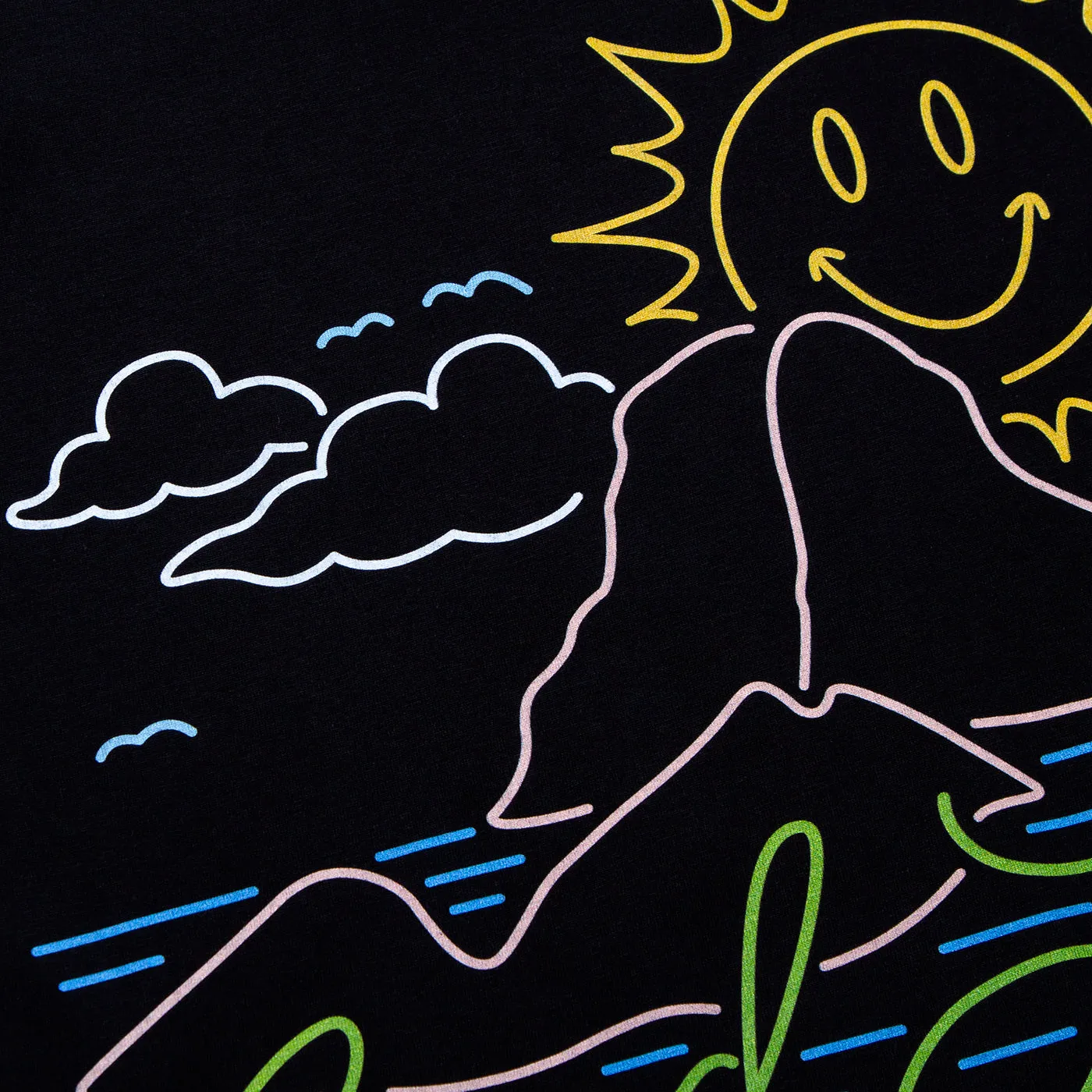 Neon Es Vedrà Good Life Back Print - Tshirt - Black