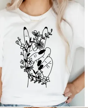 Peace and Plants Graphic T-Shirt