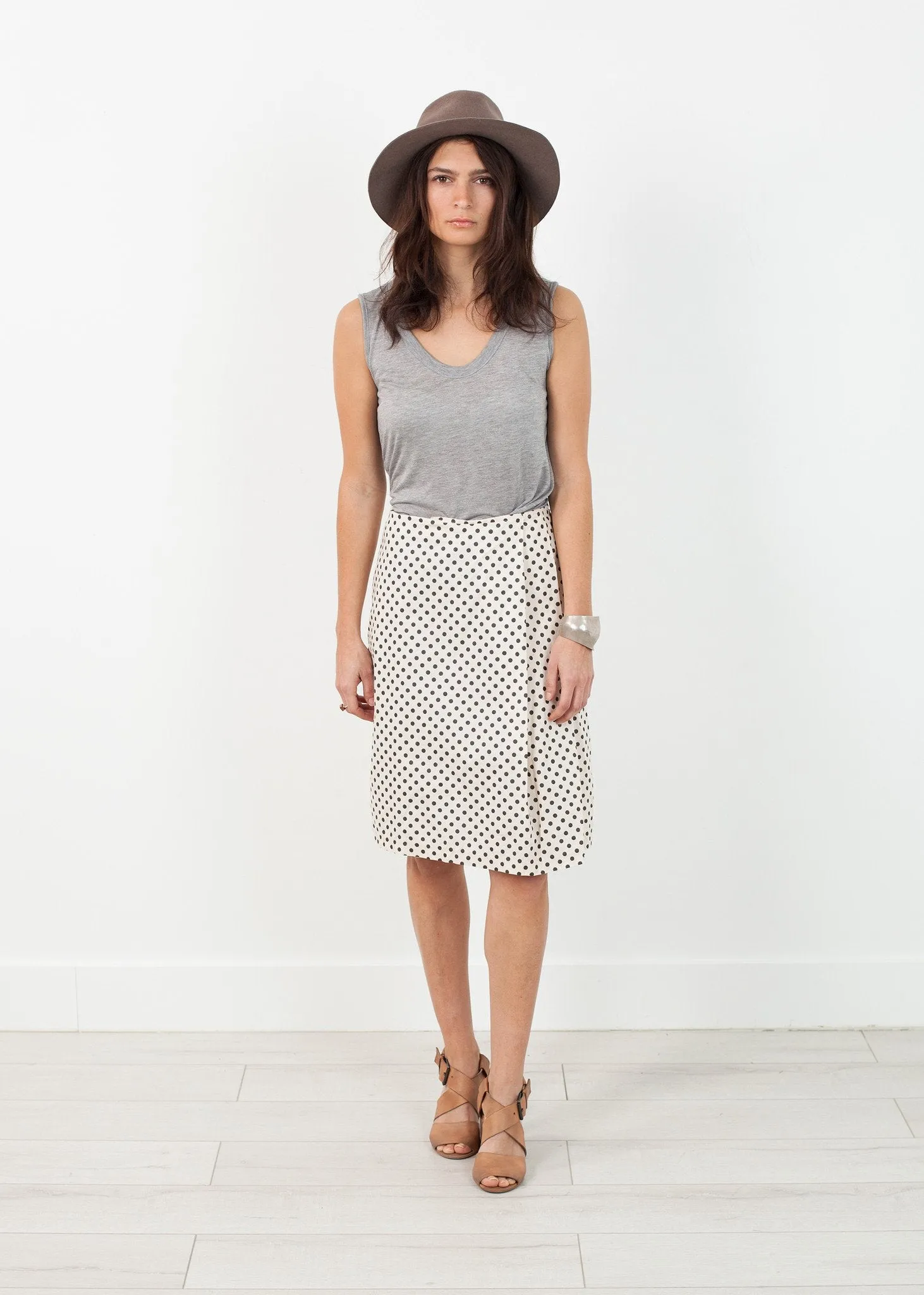 Pleated Skirt in Glitter Dots