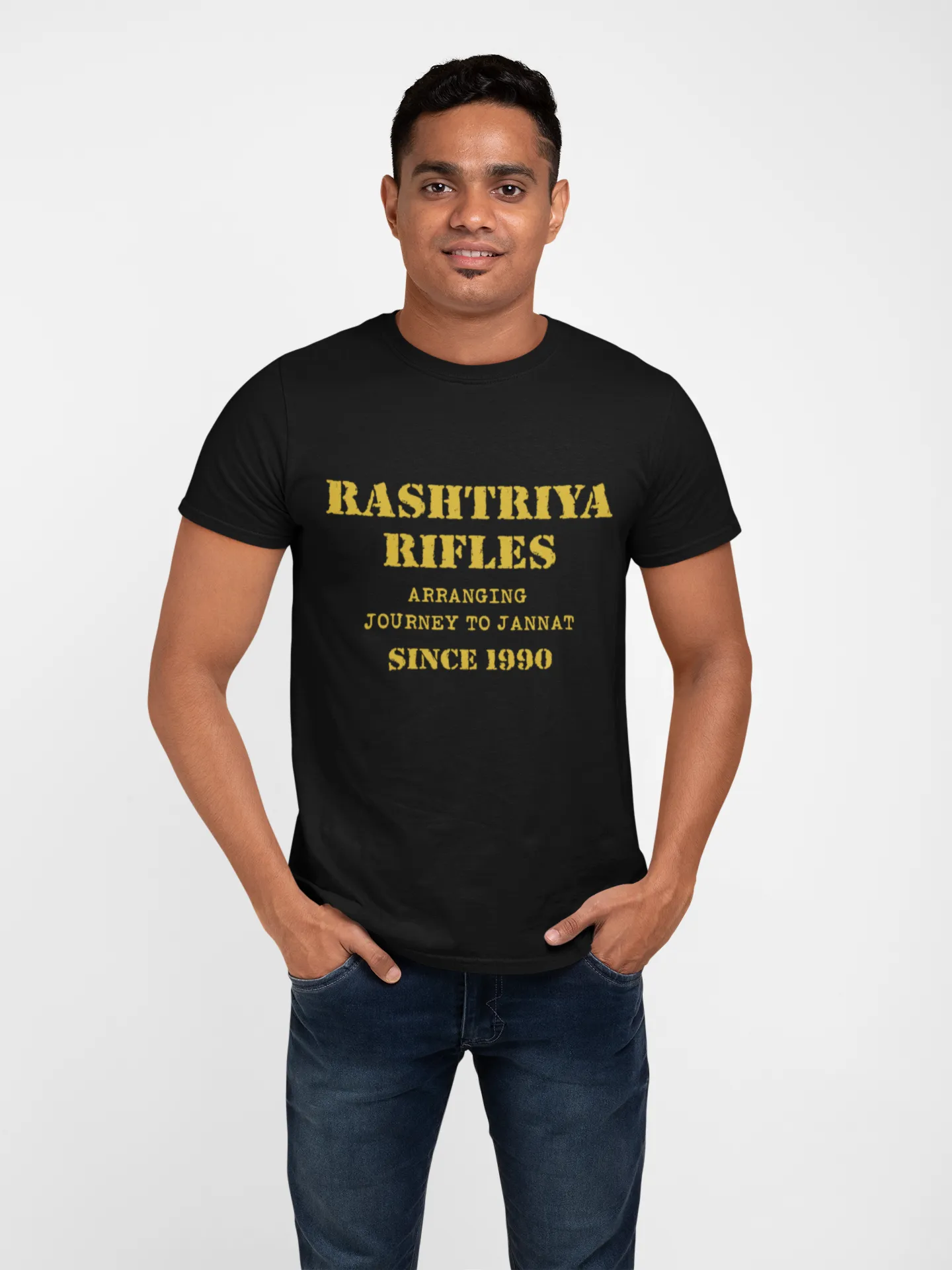 Rashtriya Rifles T-shirt - Arranging Journey to Jannat..... ( Men)