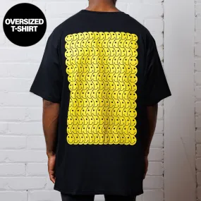 Smiley Trail  - Oversized Tshirt - Black