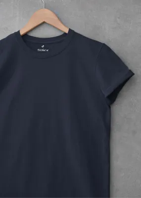 Solid Men Half Sleeve T-Shirt - Classic Navy