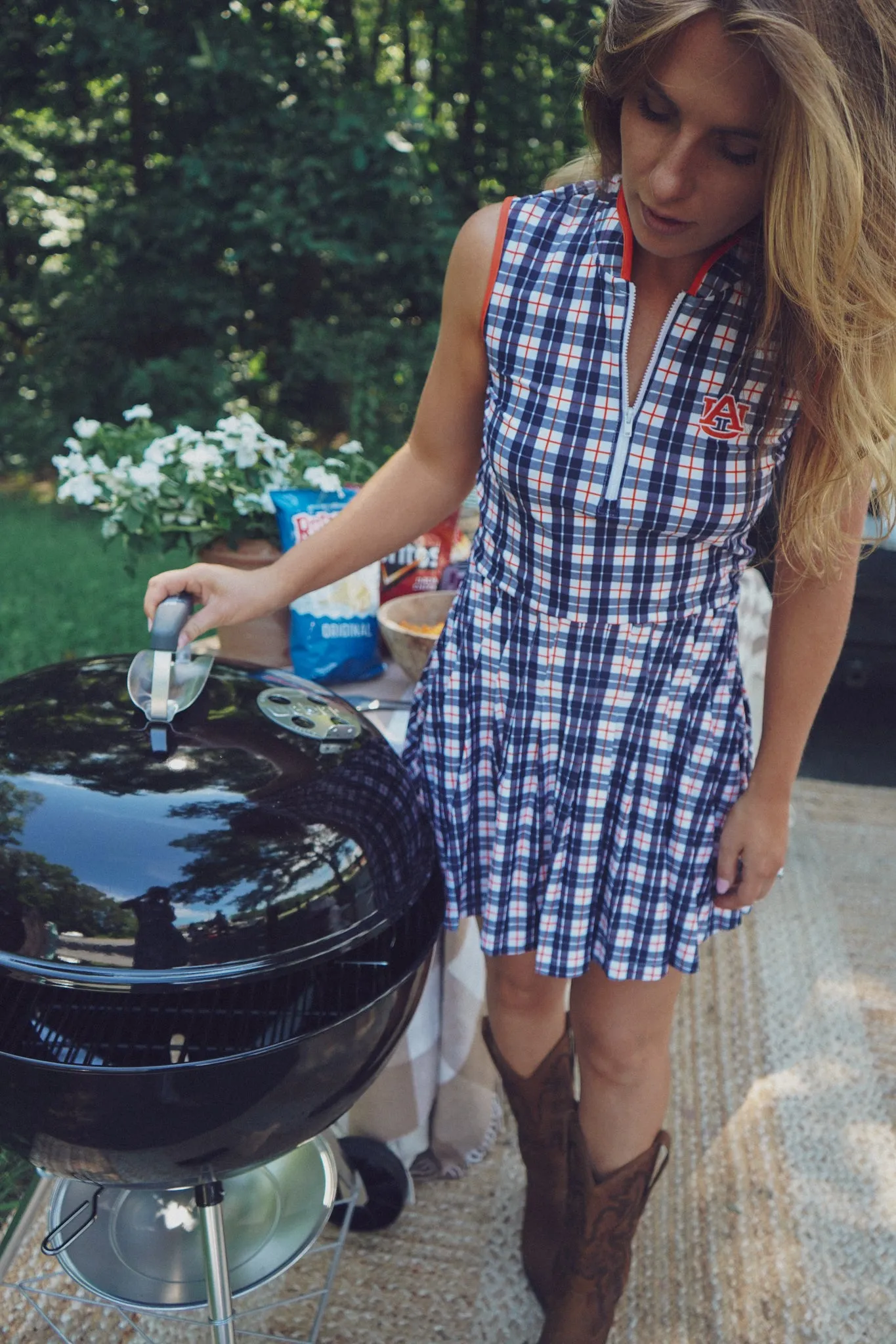 Tailgate Collection Mackenzie Dress - Auburn Plaid