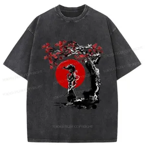 Tokyo-Tiger Afro Under The Sun Washed T-Shirt