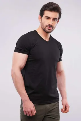 V-Neck T-Shirt - Black