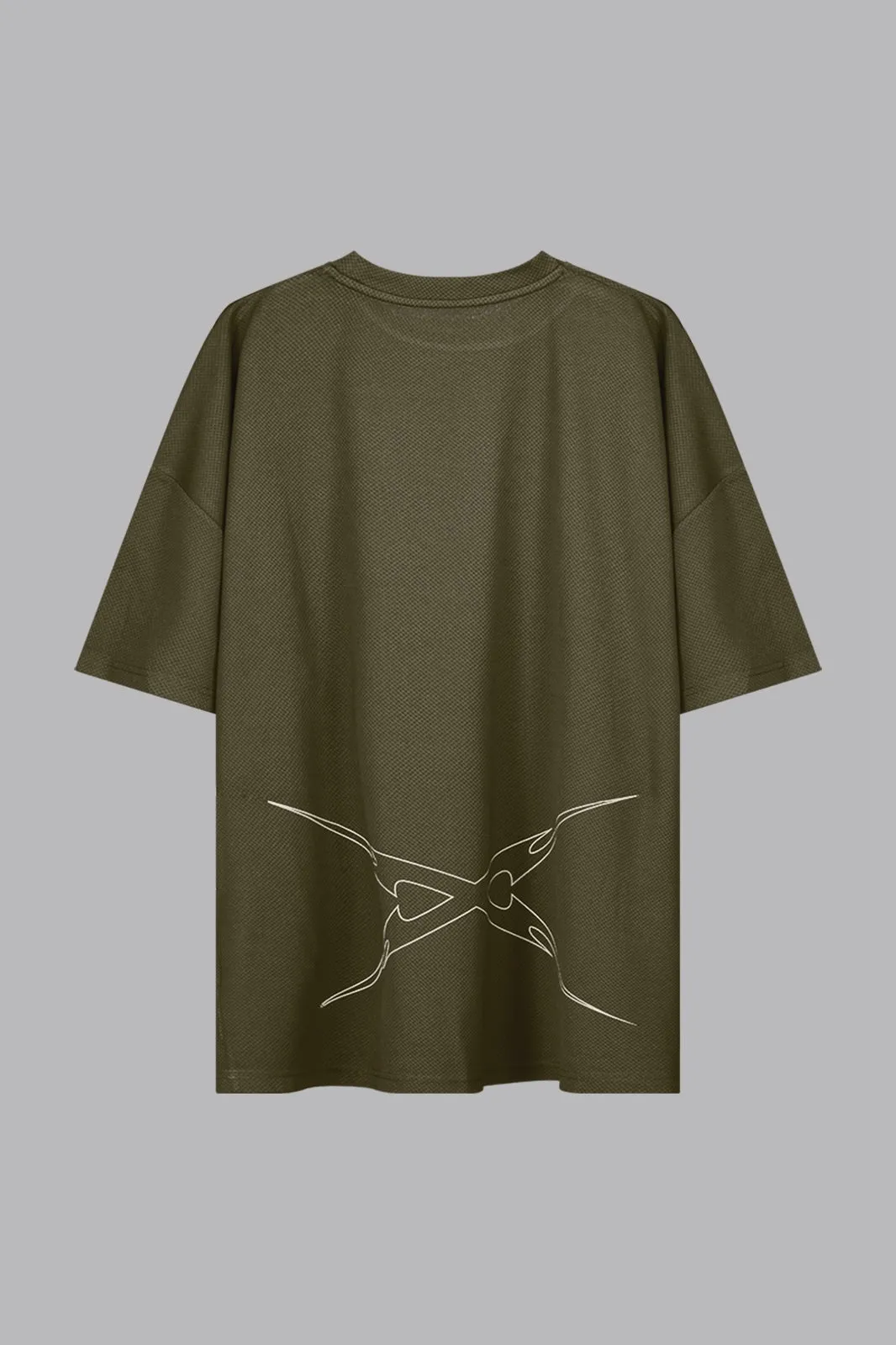 V_DRY GRAPHIC BOXY T-SHIRT - Khaki