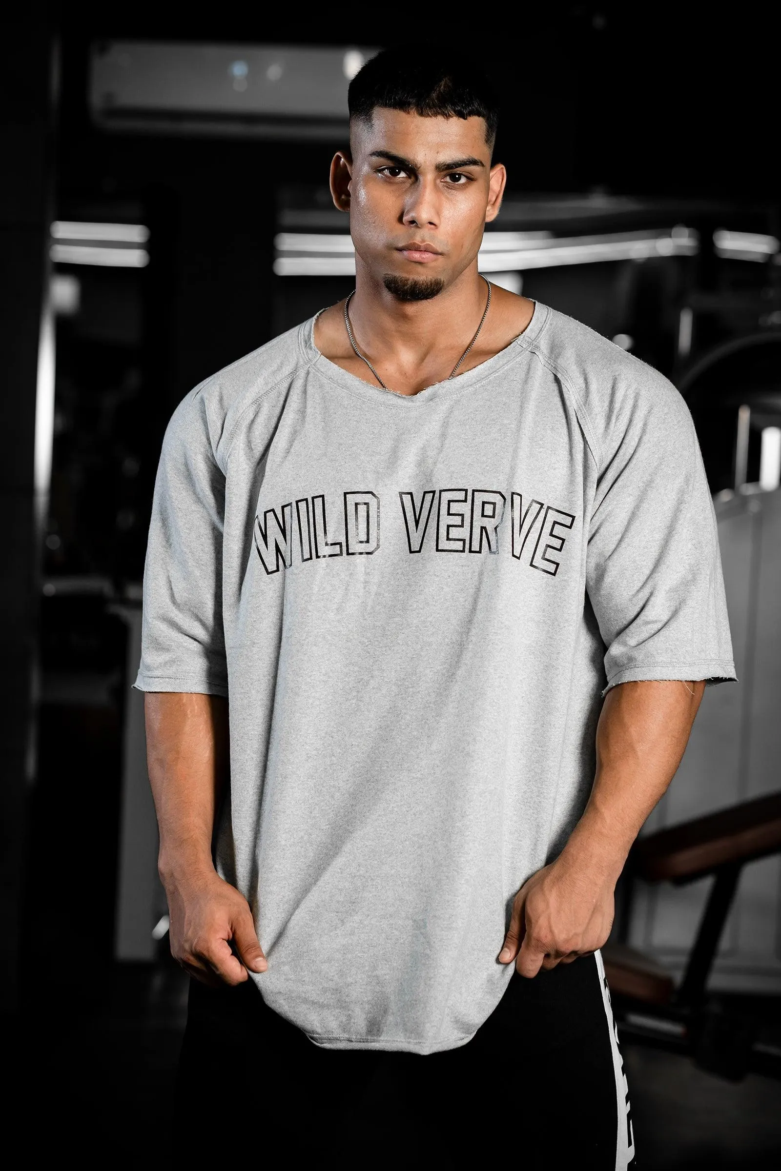 WILD VERVE NIGHT WALKER OVERSIZE TEE (GREY MELANGE)